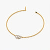 Double Heart Interlocking Bracelet