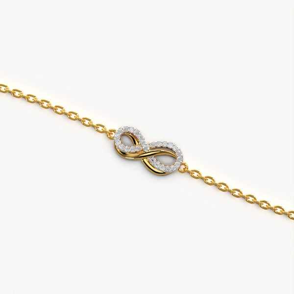 Pave Twisted Infinity Bracelet