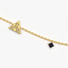 Geometric Triangle & Black Stone Bracelet