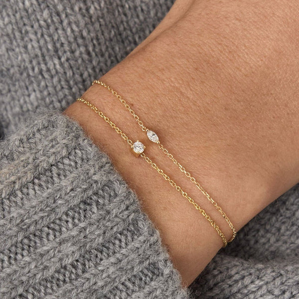 Dainty Marquise Solitaire Bracelet