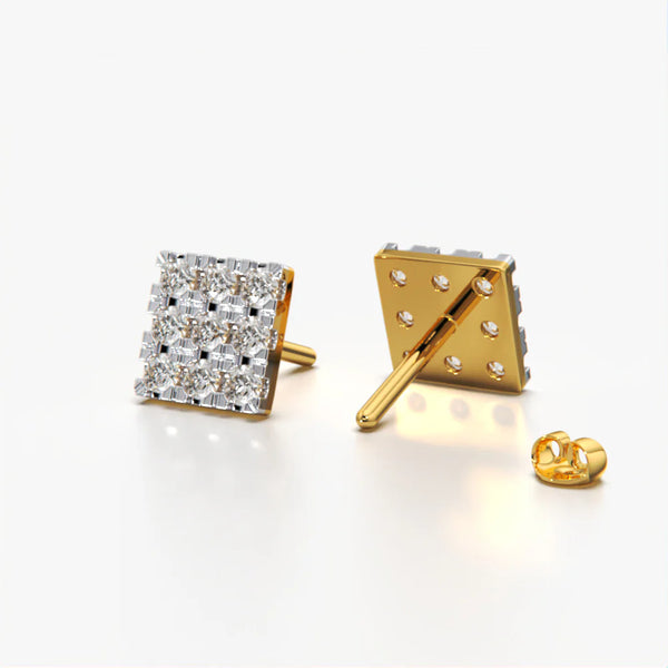 Classic Pave Square Studs
