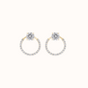 Solitaire & Pave Jacket Earrings