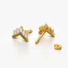Dainty Cluster Chevron Studs