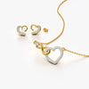 Sparkling Infinity Heart Pendant Set