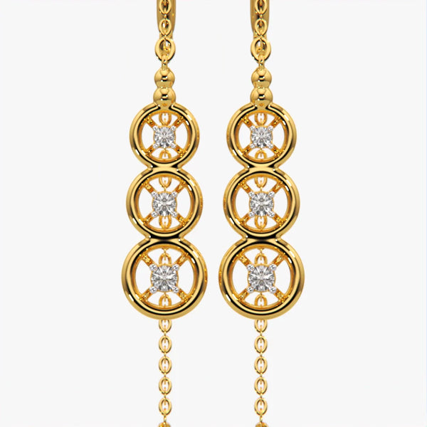 Geometric Threader Drop Earrings