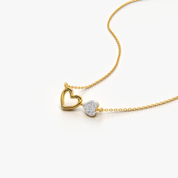 Connected Heart Duo Necklace