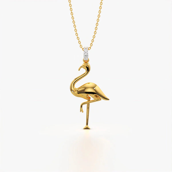 Golden Flamingo Necklace