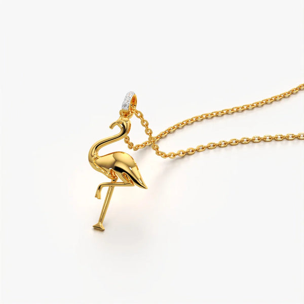 Golden Flamingo Necklace