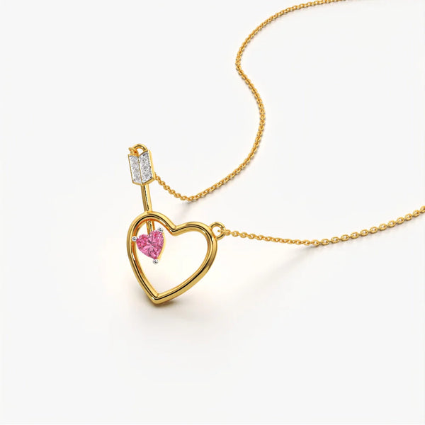 Cupid Arrow Heart Necklace