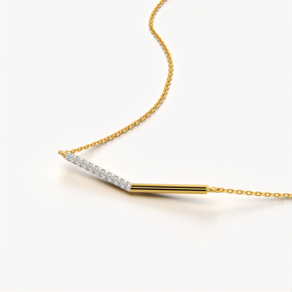 Sleek Asymmetric Bar Necklace
