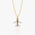 Sparkling Airplane Pendant Necklace