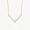 Crystal V-Curve Necklace