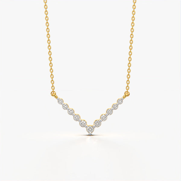 Crystal V-Curve Necklace