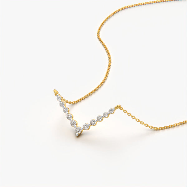 Crystal V-Curve Necklace