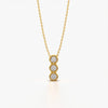 Linear Trio Bezel Necklace