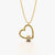 Open Heart Sliding Stone Necklace