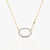 Sparkling Horizontal Oval Necklace