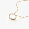 Sparkling Horizontal Oval Necklace