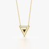 Geometric Maze Triangle Necklace