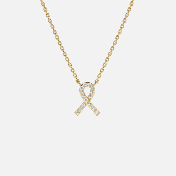 Sparkling Pave Ribbon Necklace