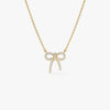Sparkling Ribbon Bow Necklace