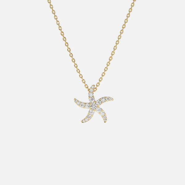 Crystal Starfish Necklace