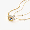 Layered Sunburst Eye Necklace