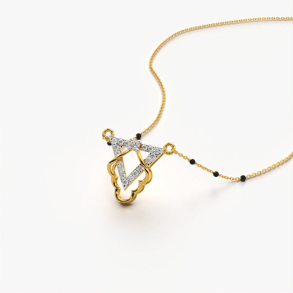 Geometric Interlock Modern Mangalsutra