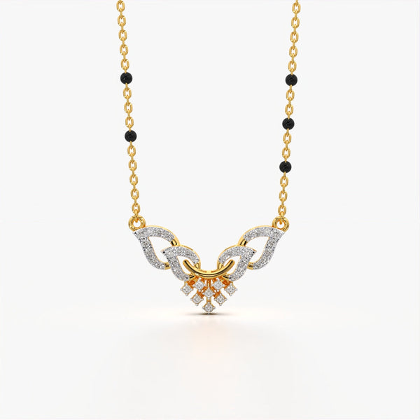Elegant Leaf Wing Modern Mangalsutra