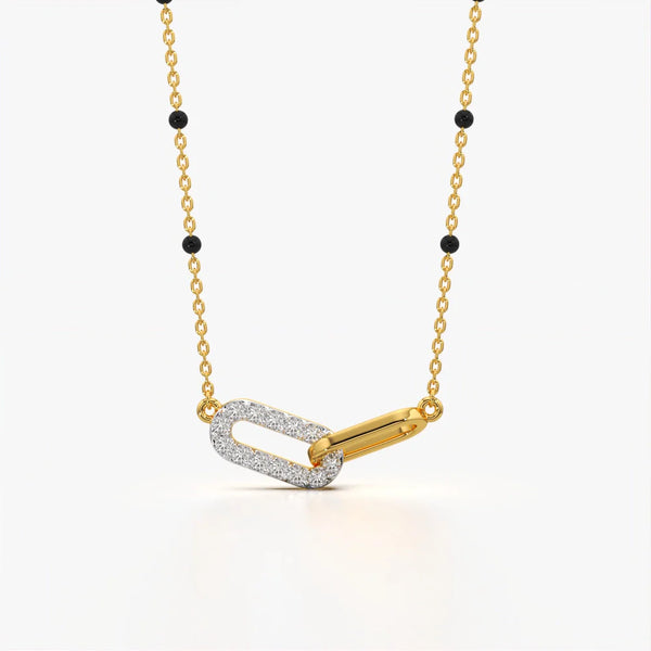 Interlocking Pave Link Mangalsutra