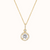 Tiered Halo Solitaire Necklace