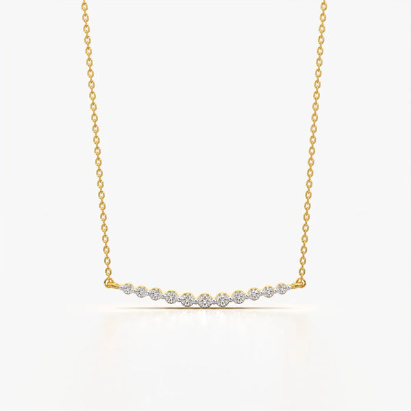 Crystal Curve Bar Necklace