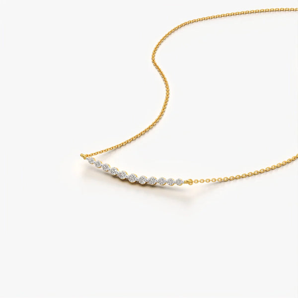 Crystal Curve Bar Necklace