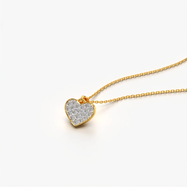 Classic Pave Heart Necklace