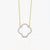 Open Clover Pave Necklace