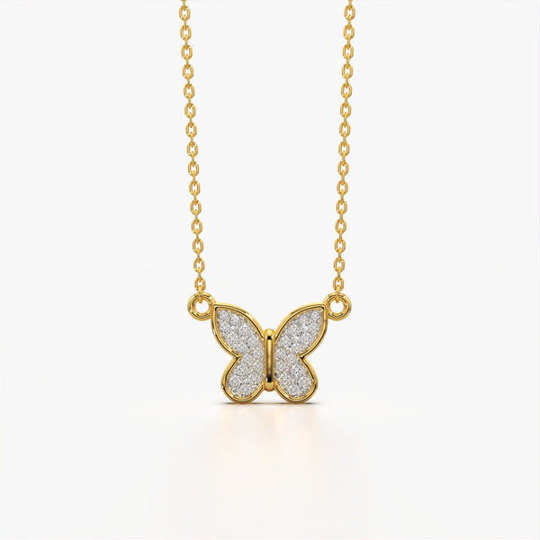 Pave Butterfly Necklace