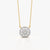Floating Halo Solitaire Necklace