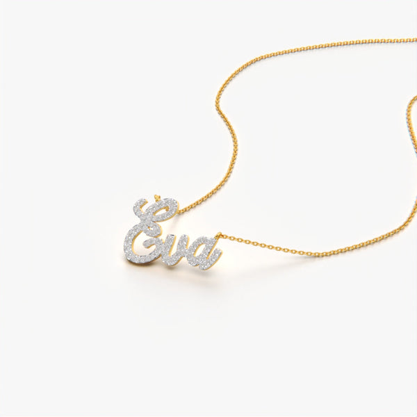 Pave Script Name Necklace