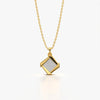 Geometric Pave Square Necklace