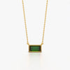 Minimal Green Baguette Pendant
