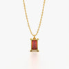Minimal Red Baguette Pendant