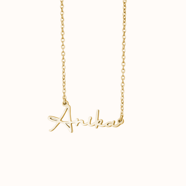 Signature Script Name Necklace