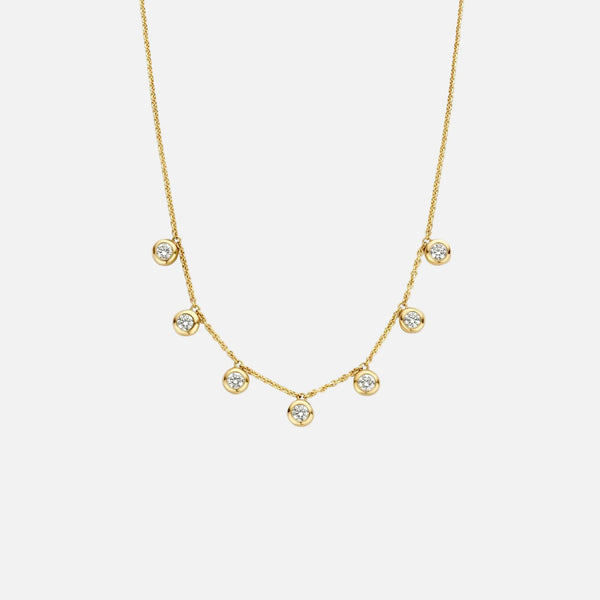 Classic Bezel Drop Necklace