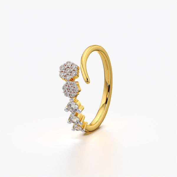 Sparkling Cluster Open Ring