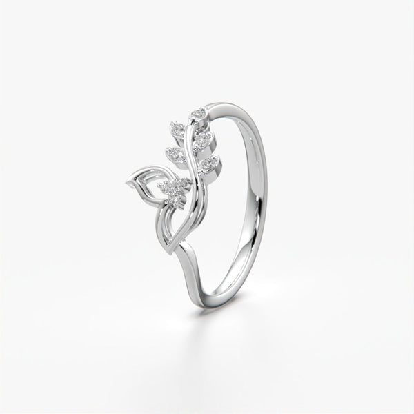 Curvy Leaf Ring