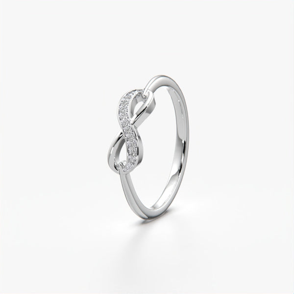 Diamond Encrusted Infinity Ring