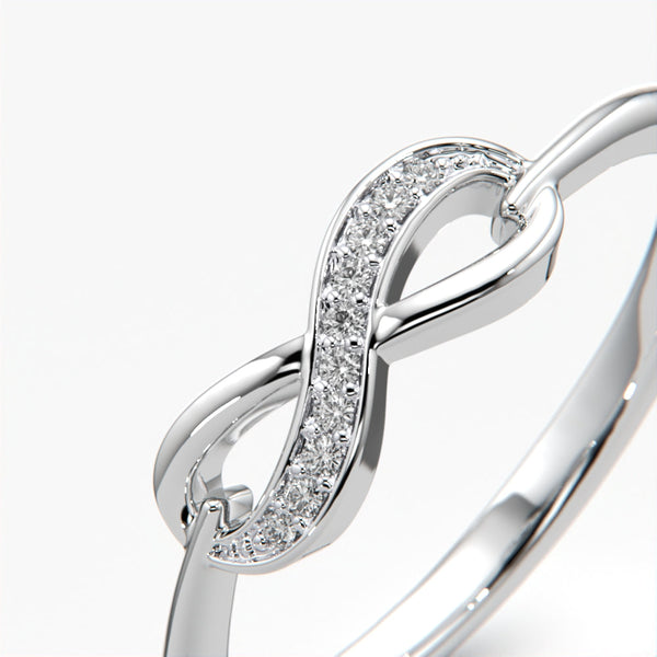 Diamond Encrusted Infinity Ring