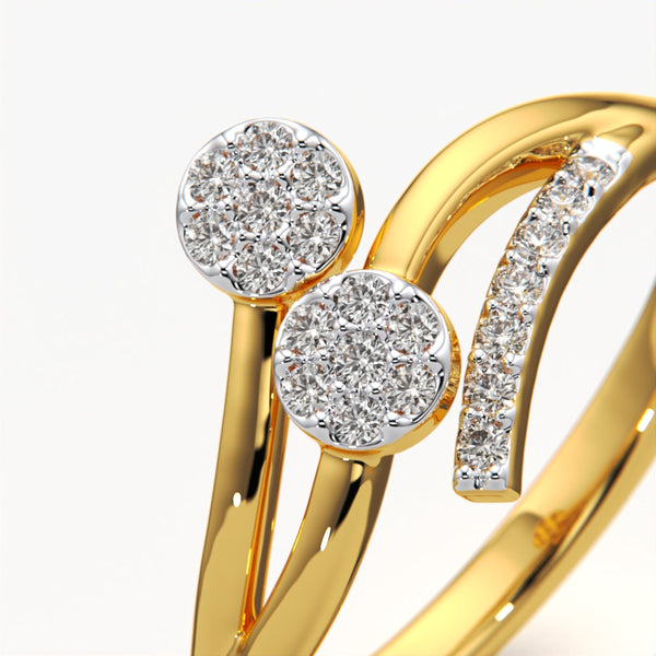 Pave Duo Bypass Ring