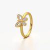 Paved Butterfly Motif Ring