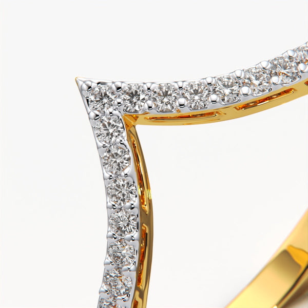 Pave Chevron Stacking Ring